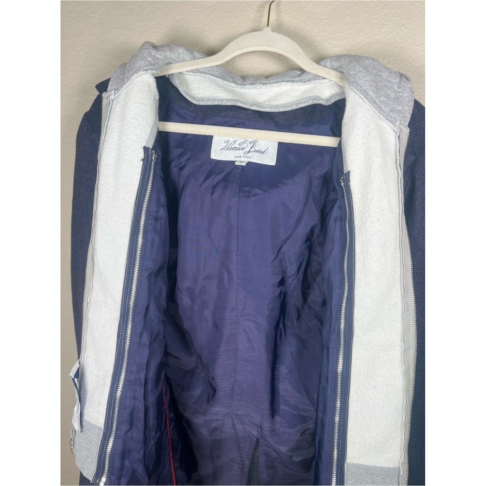 Veronica Beard Dickey Blazer Navy Jacket Gray Hoodie Insert Combo Size 3 Large - Picture 6 of 16